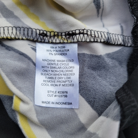 Sweet Storm Dress Girls Sz S Black Yellow Gray Stretch Floral Cap Sleeve - Picture 4 of 8